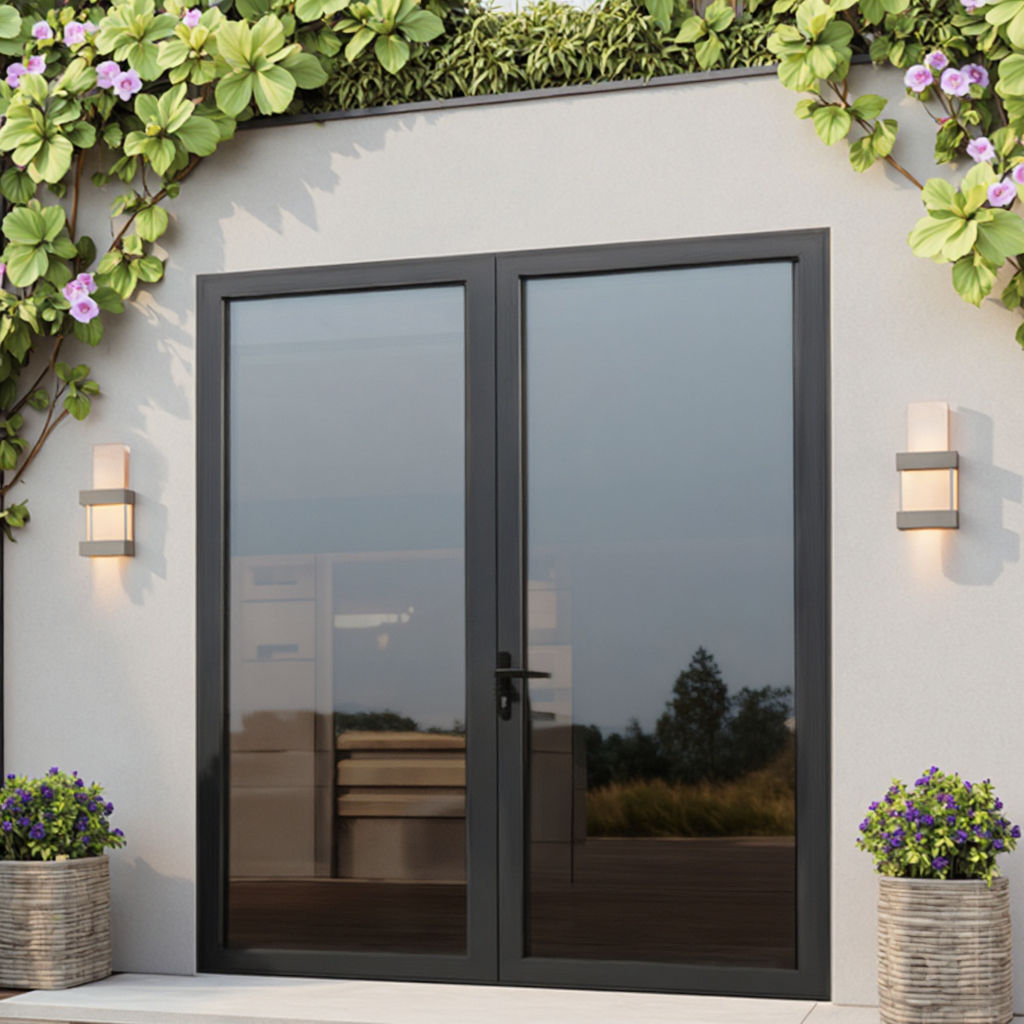 Aluminium glass door